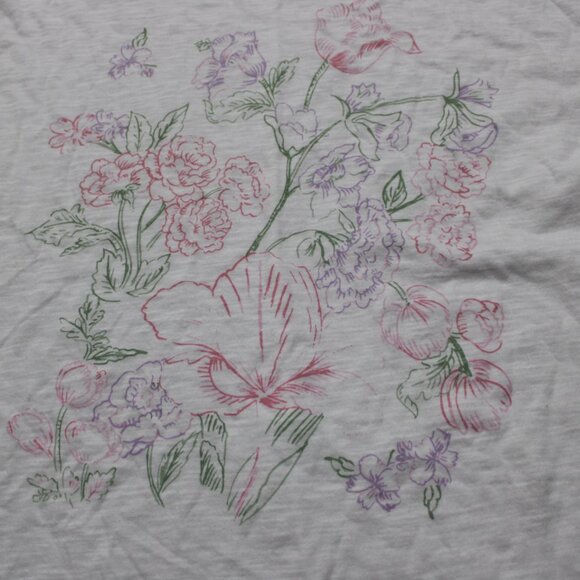 Lucky Brand White Floral Short Sleeve Top Size Medium NWOT - Picture 5 of 11
